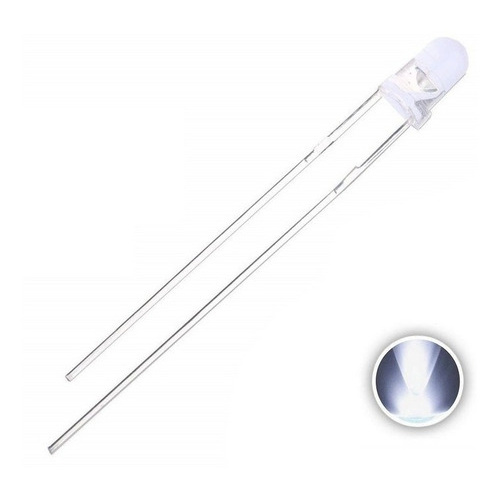 100 Peças Led Alto Brilho 3mm Branco 6000k K2164 + Resistor | Shopee Brasil
