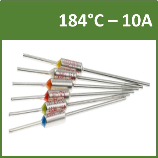 1 Fusivel Termico 10A 184° 184C 184g 184°C 184 Graus 250V Panela Eletrica Arroz Ferro Passar Eletrodomesticos Uso Geral