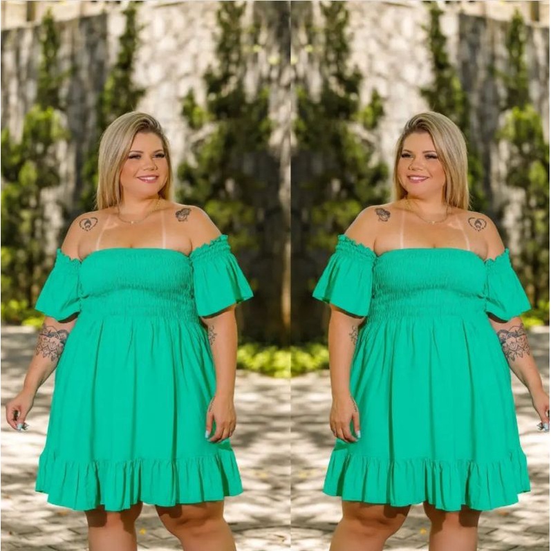 Vestido ciganinha plus size hot sale curto