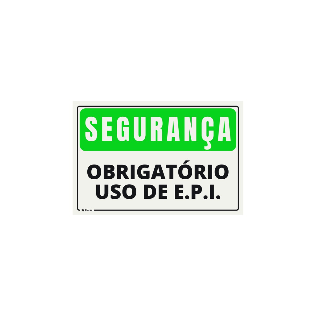 Placa Sinalização Segurança Obrigatório Uso De Epi 20x30 Cm Shopee Brasil 