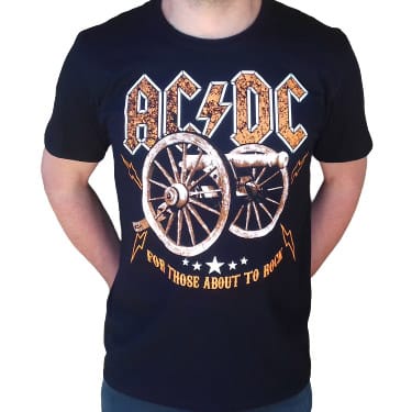 Camiseta Ac Dc Canhão Logo Laranja For Thouse About To Rock 100% ...