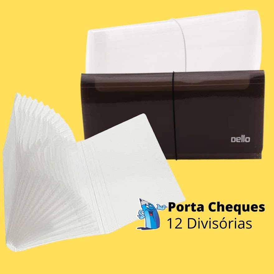 Pasta Sanfonada Porta Cheques 12 Divisorias Dello | Shopee Brasil