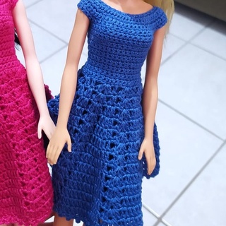 Kit de Vestidos em Crochê para Boneca Barbie, Vestido Feminino Nunca Usado  88787568