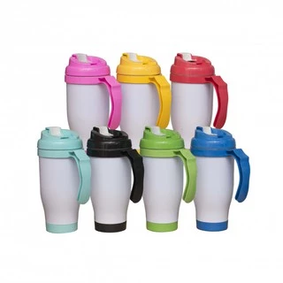 Caneca Copo semi Térmico Tampa Alça Polimero Sublimação