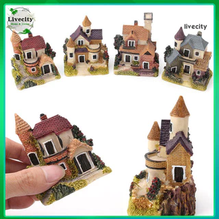Livecity Casa Miniatura Fada Jardim Micro Paisagem Decoração De Resina Artesanato