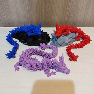 Dragão Cristal Articulado - Impressão 3D