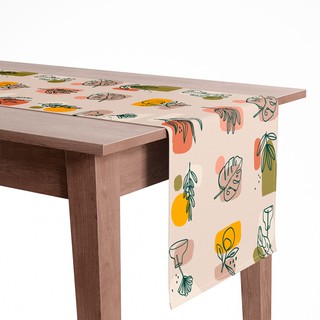 Caminho de mesa plantas terroso