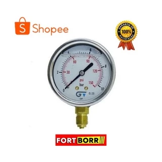 Manômetro De Pressão Com Glicerina 0 A 10 Bar 150 Psi