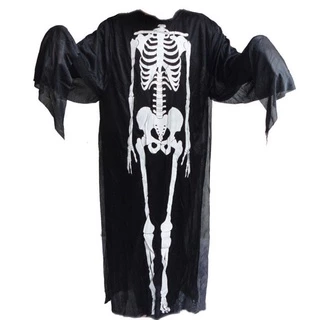 Fantasia Adulto Pânico Caveira Manto Esqueleto Halloween (ZW-50109)