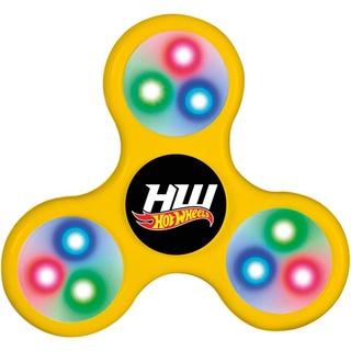 Fidget Spinner - Hot Wheels Com Luzes (amarelo)