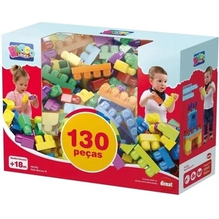 Blocos De Montar Grande Educativo 130 Pecas - Mk382 Dismat
