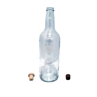10 garrafas de vidro transparente 1 litro tipo 51 para cachaça com tampa a sua escolha