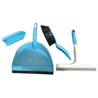 Kit de limpeza com 4 Peças - Pá , Escova Grande , Escova Pequena e Rodo - Ideal para limpeza Novos e de Qualidade.