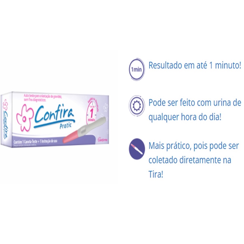 Teste De Gravidez Confira Pratic Caneta Sanfarma Shopee Brasil 