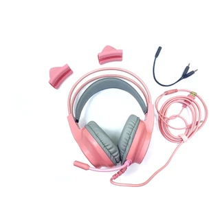 Fone de Ouvido Headset Gamer Gatinho RGB | Microfone | 7.1 Virtual | Ajustável | KP-GA04