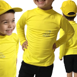 Camiseta Brasil Infantil Menino Menina Blusa Amarela Criança