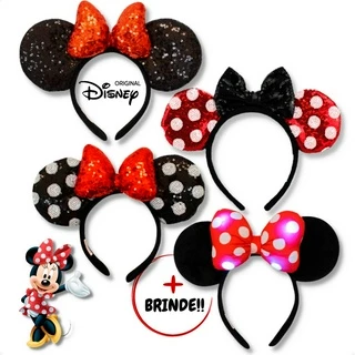 Tiara de orelhinha Minnie Mickey arquinho arco fantasia Original orelha
