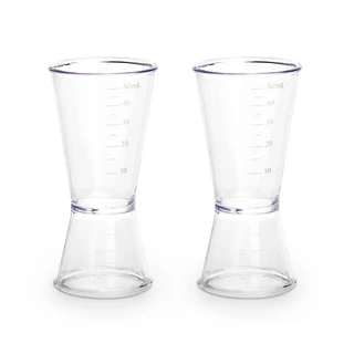 02 Dosador De Bebidas Acrilico Cristal C/ Medidor 50x20ml