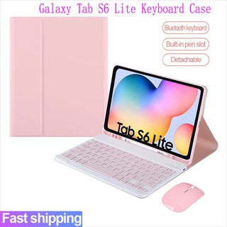 Capa De Teclado Para Samsung Galaxy Tab S6 Lite 10.4 SM-P610/SM-P615 SM-P613/P619 Sem Fio Bluetooth keyboard mouse cover case