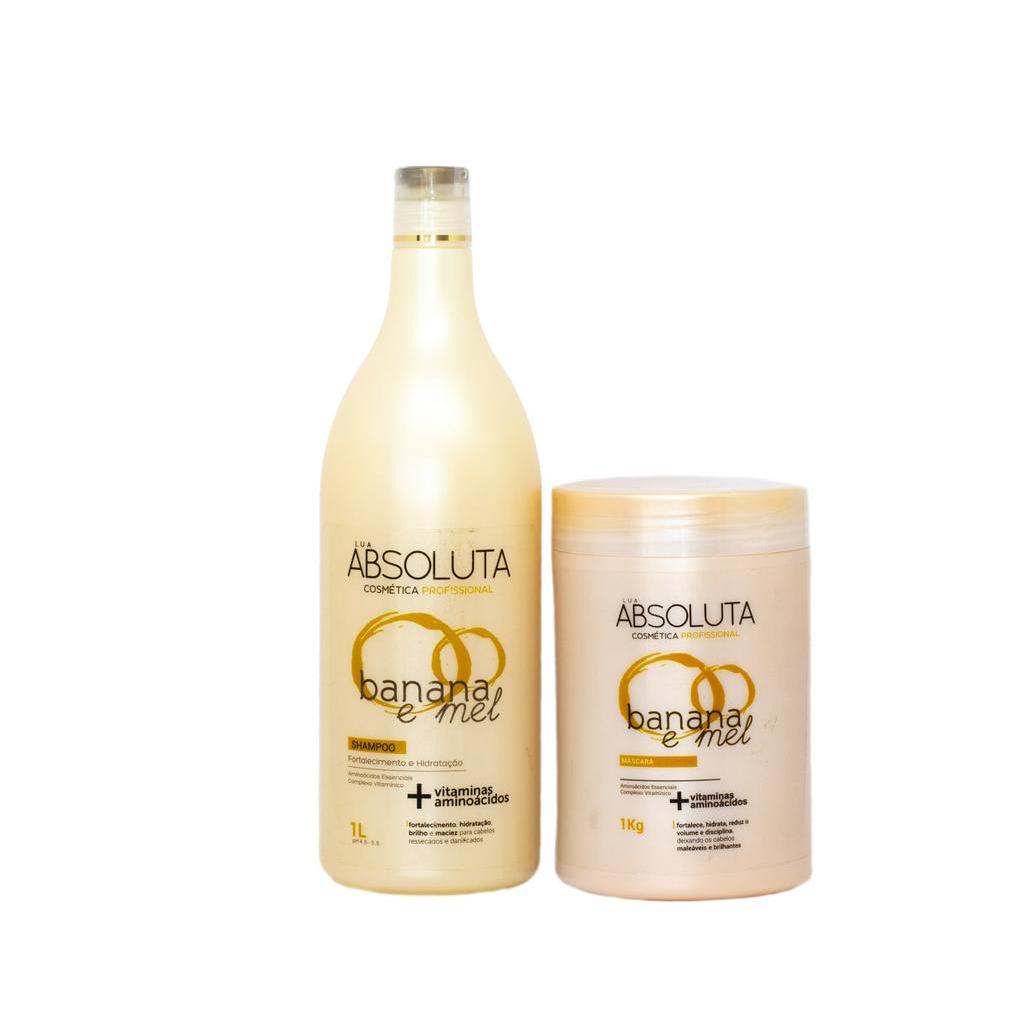 Shampoo e Máscara Efeito Teia Banana e Mel Hidratante Aminoácidos ...