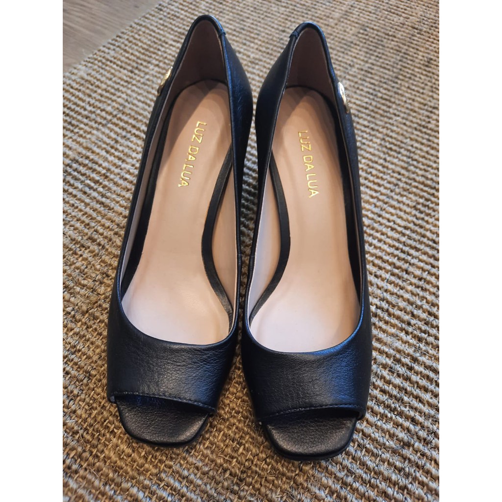 Peep toe luz da lua store meia pata