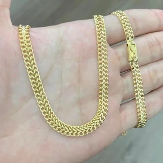 Corrente Masculina De Ouro 6mm 60cm Grumet Soldada Banhada a Ouro 24k Cordão Pitbull em Oferta na Shopee