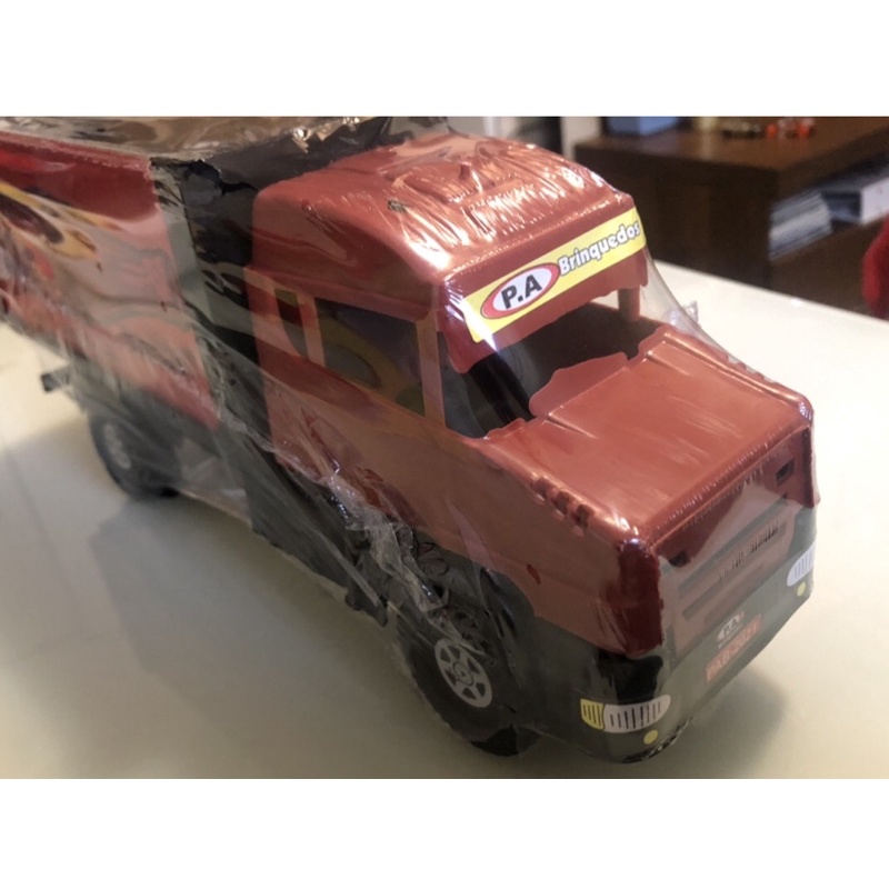 Caminhão Brinquedo com caçamba de lixo infantil em mdf