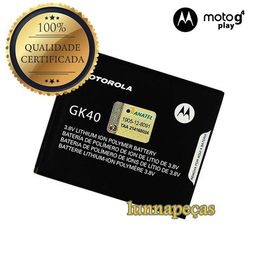 Bateria Moto G5 G4 Play Xt1671 Xt1600 Gk40 - Original