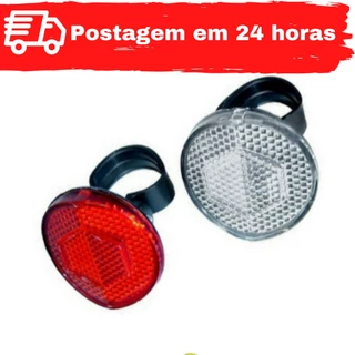Kit Refletores Para Bicicleta Dianteiro + Traseiro Nacional Bike Segurança Refletor