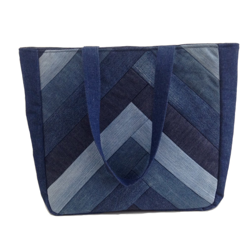 Bolsa jeans patchwork hot sale passo a passo