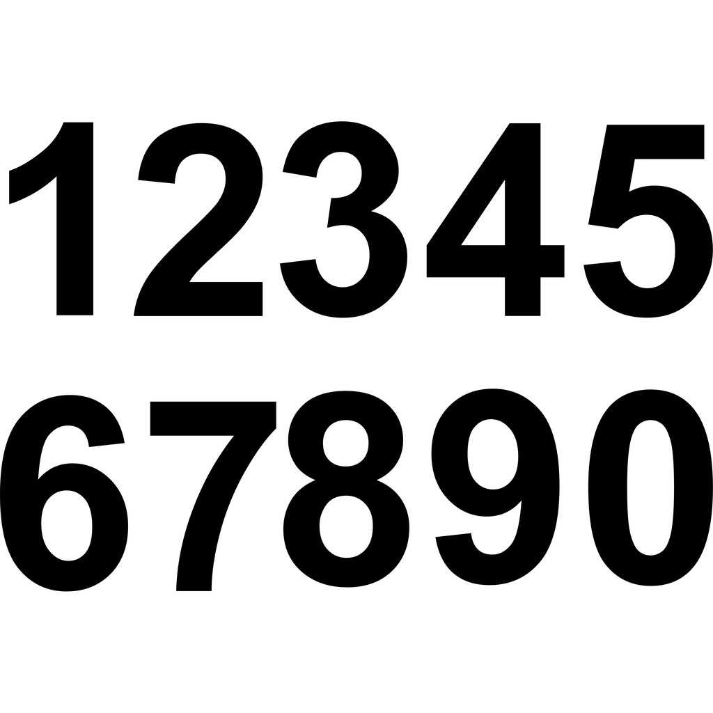24 Adesivos Numeros Para Placa Numerol. Laranja 1234567890
