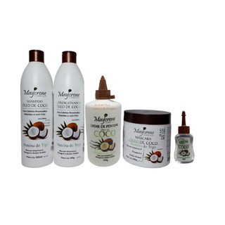 Kit 3 Shampoo Para Cabelo Cacheados Óleo Coco 500ml Maycrene