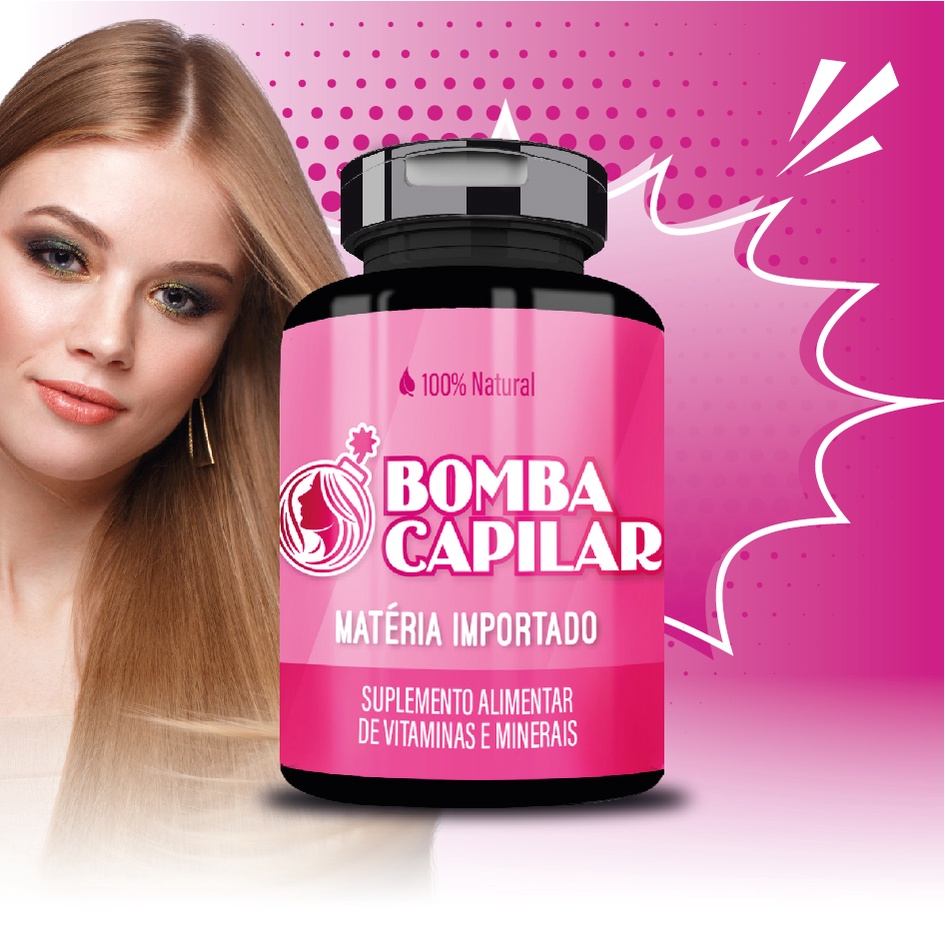 Bomba Capilar Matéria Importado Suplemento Alimentar de Vitaminas e Minerais 100% Natural