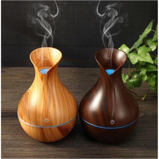 Umidificador Difusor Aromatizador Ultrassônico para casa/quarto Cor Madeira 130ml clara/escura