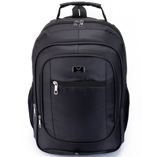Mochila Preta para Laptop Faculdade com Alça Cabo de Aço