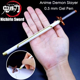 Caneta Gel De Demon Slayer Preta 0,5mm Refil Para Escrita / Material Escolar Kimetsu No Yaiba
