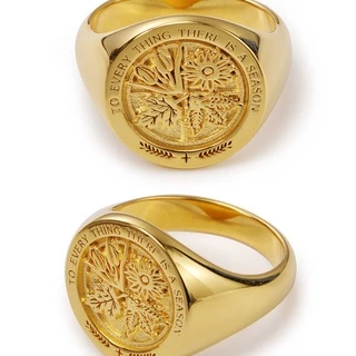 Tudo Tem As Escrituras Regulares Homens Mulheres Anéis Amarelo Platina Dominador Leve Luxo Estilo Americano Retro Único Personali Cute Artesanato anel masculino homens acessórios de moda coreanos anel feminino de casal vintage 925 anéis anel de prata para
