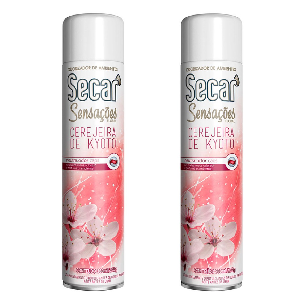 Aromatizador de ambiente Secar Cerejeira de Kyoto 360ml - 2 unidades