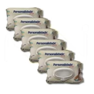 Toalhas Umedecidas Kit Com 6 Pacotes com 100 unidades (Total 600 unidades) - Personalidade
