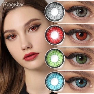 Magister Lentes De Contato Coloridas Para Olhos Maquiagem Lentes De Contato Vermelha Cosplay/Halloween/Festas