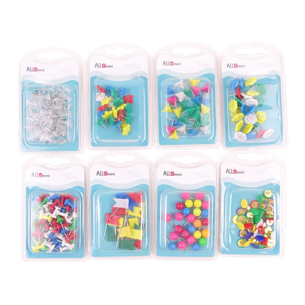 Tachinhas Coloridas Com Diversos Formados Alfinetes Multifuncionais - Allmini