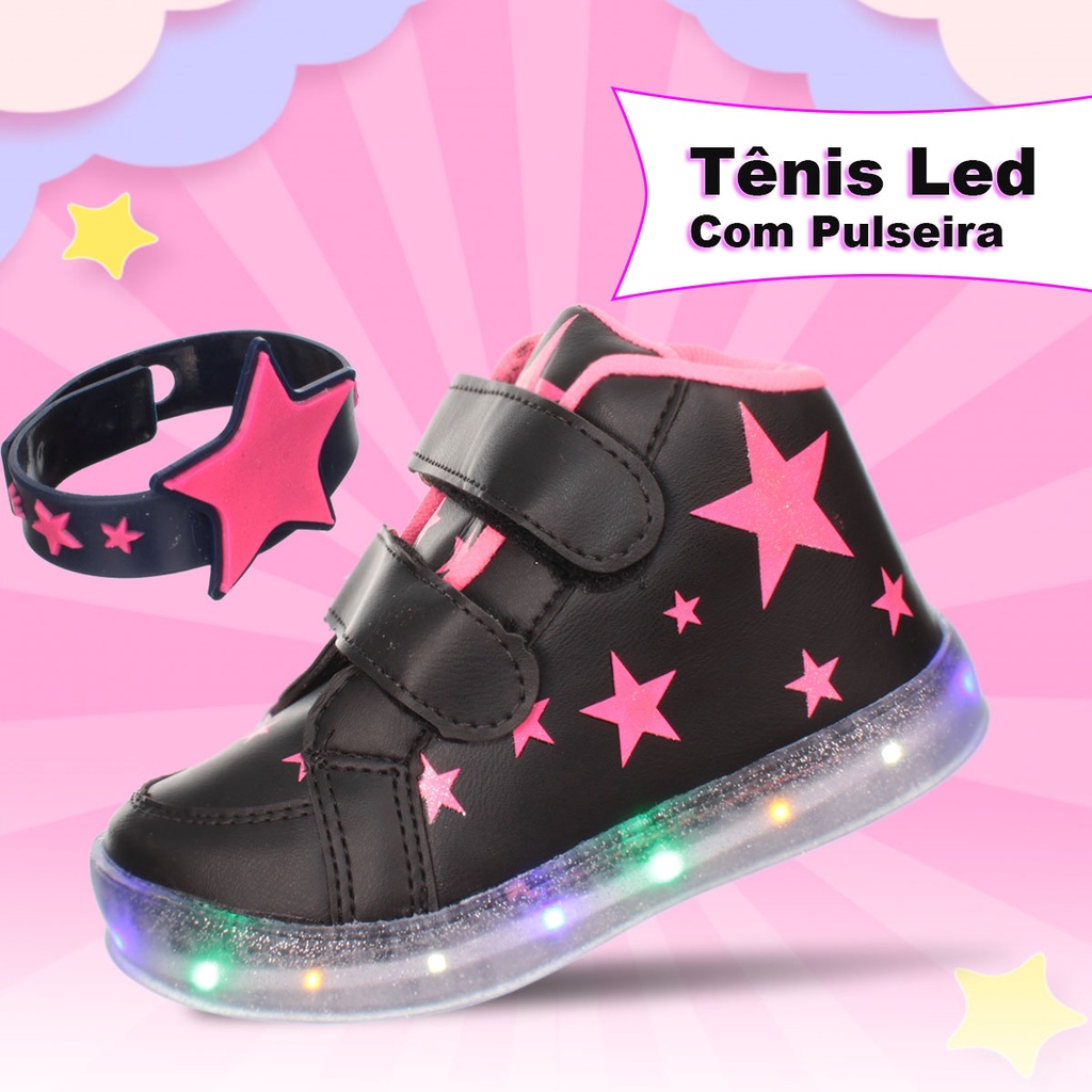 Tenis feminino hot sale infantil de led