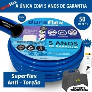Mangueira De Jardim 50 Metros Que Não Dobra+SuporteTramotina