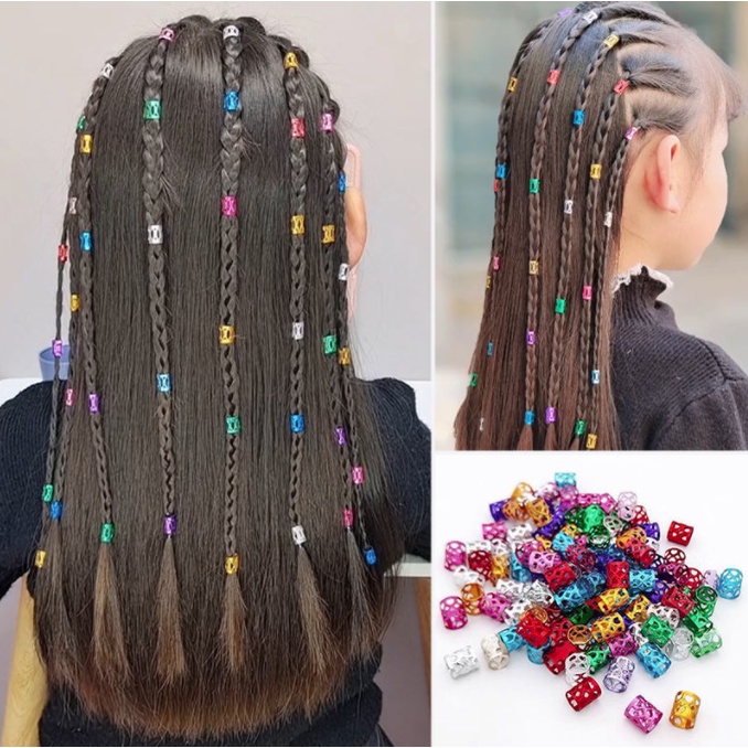 Kit 2 Jumbos Para Tranças Box Braids + 20 Anéis Reguláveis Cor 1 Preto