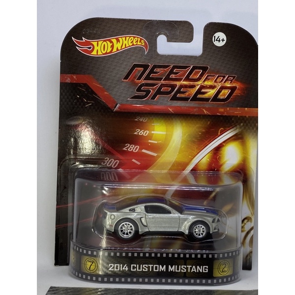 Hot Wheels 2014 Custom Mustang filme Need for Speed temático lacrado com pneus de borracha premium raríssimo