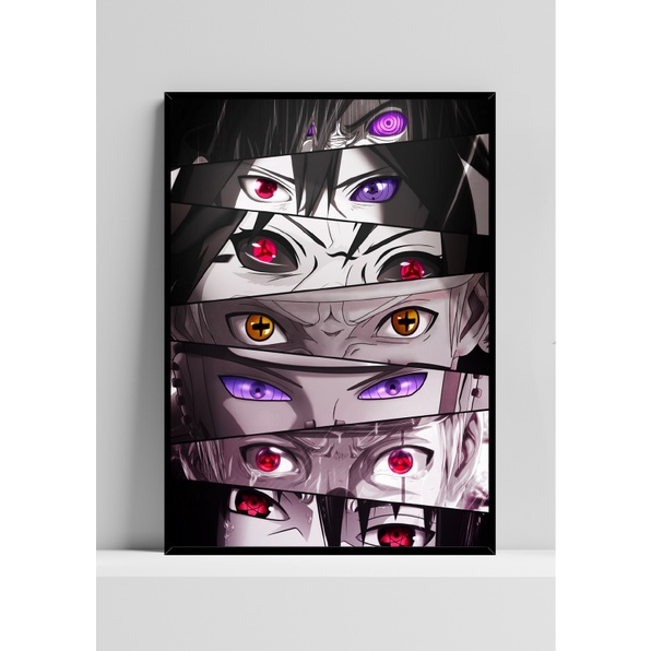 Quadro Metalizado Kakashi Art Naruto Placa Decorativa Brilhante