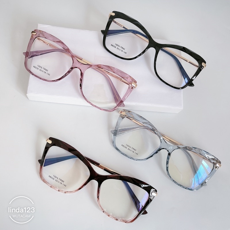 Armação De Óculos Feminino Cristal 3D Grande/68235 | Shopee Brasil