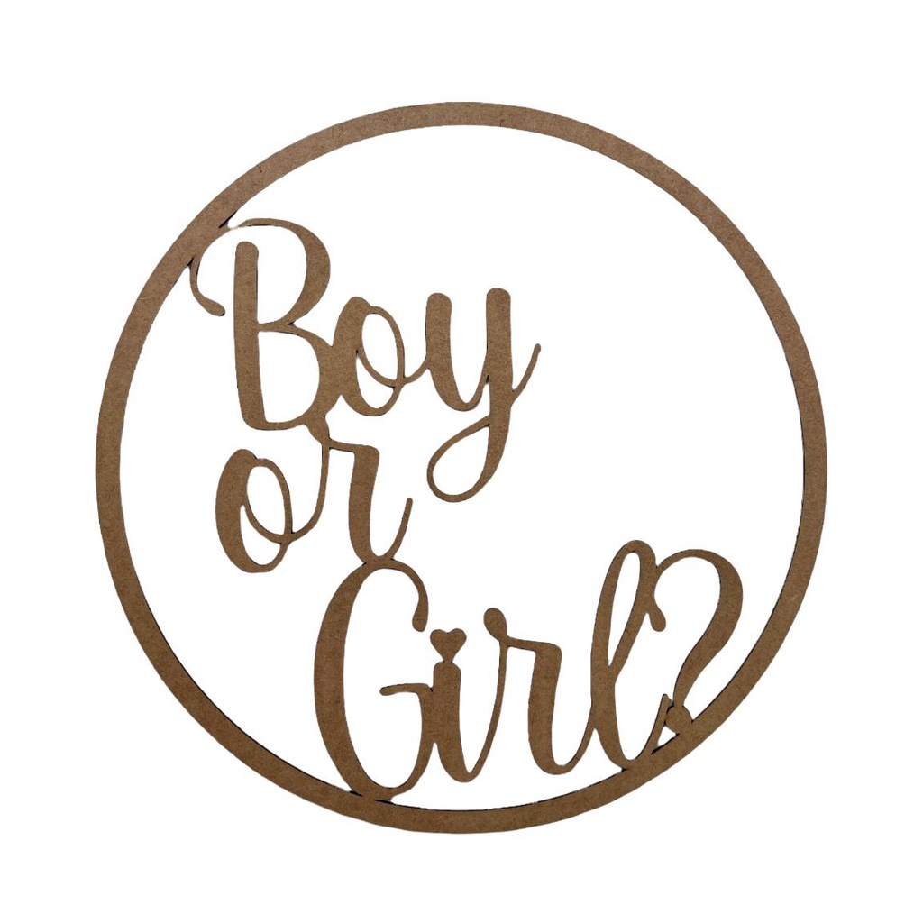 Painel De Festa Redondo Em Mdf Cru Boy Or Girl Boy Ou Girl Menino Ou