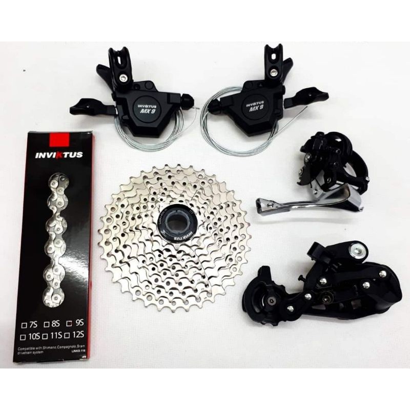 Kit Grupo De Relação Bike 27 Marchas Transmissão 3x9v Mx9 Mtb | Shopee ...