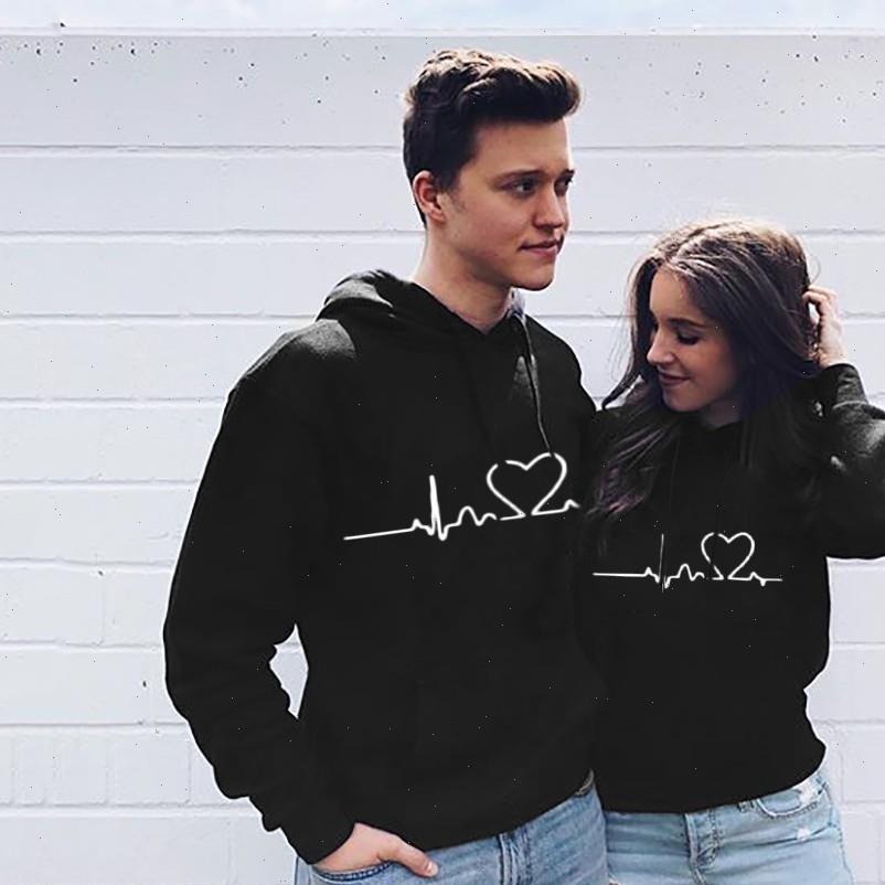 Hoodie Hoodies Casal Sweatshirt Hoodies Women Hoodie Valentines Day Heart Print Sweatshirt sudadere bluzy damskie